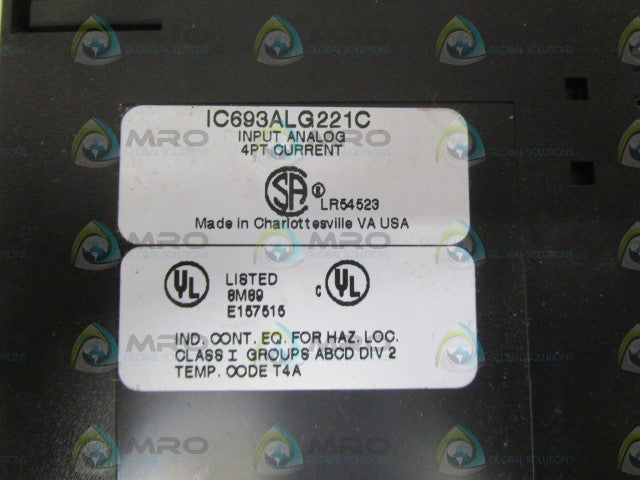 GE FANUC IC693ALG221C INPUT ANALOG MODULE *NEW NO BOX*