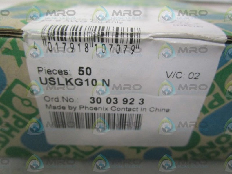 LOT OF 50 PHOENIX CONTACT USLKG10N TERMINAL BLOCK *FACTORY SEALED*