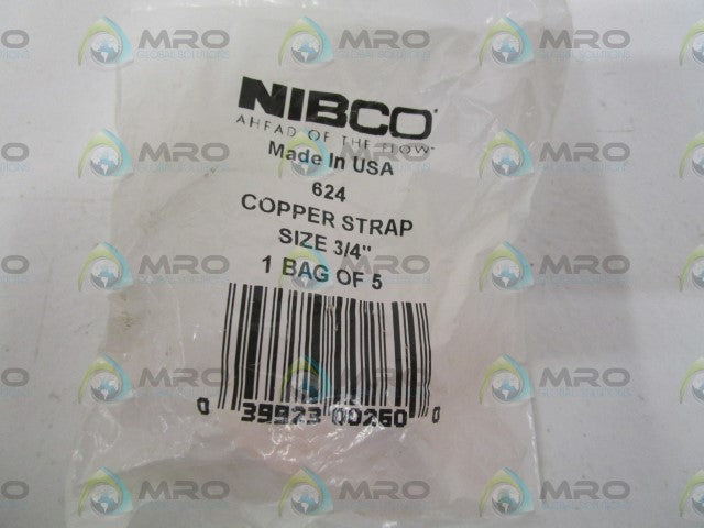 LOT OF 5 NIBCO 624 COPPER STRAP 3/4" *NEW IN FACTORY BAG*