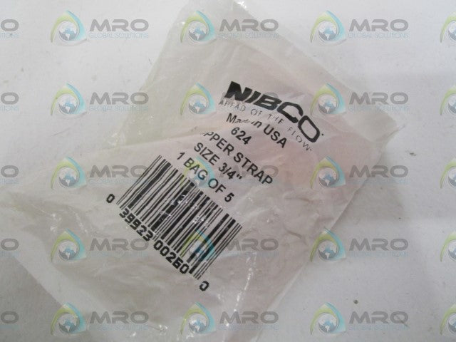 LOT OF 5 NIBCO 624 COPPER STRAP 3/4" *NEW IN FACTORY BAG*