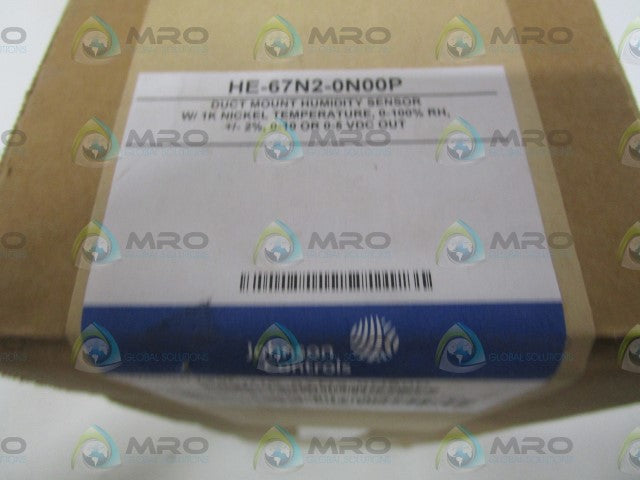 JOHNSON CONTROLS HE-67N2-0N00P DUCT MOUNT HUMIDITY SENSOR *FACTORY SEALED*