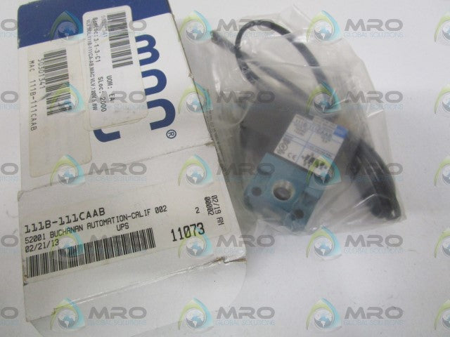 MAC 111B-111CAAB SOLENOID VALVE *NEW IN BOX*