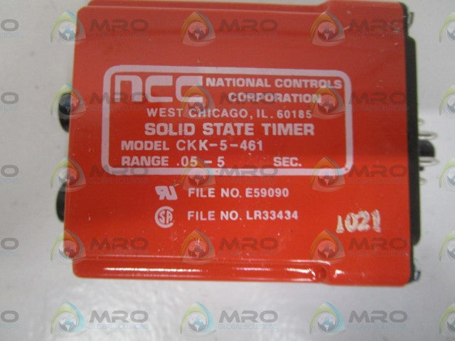 NNC CKK-00005-461 SOLID STATE TIMER .05-5SEC. *NEW IN BOX*