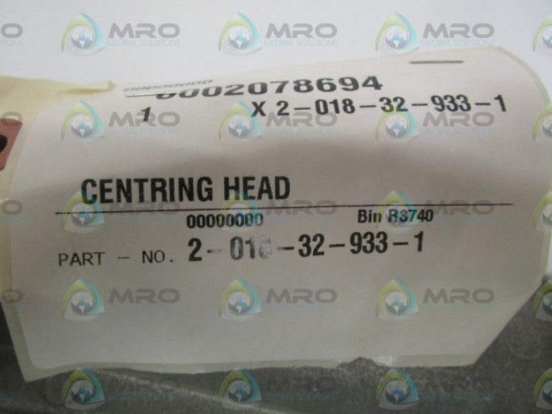 KRONES 2-018-32-933-1 CENTRING HEAD *NEW NO BOX *