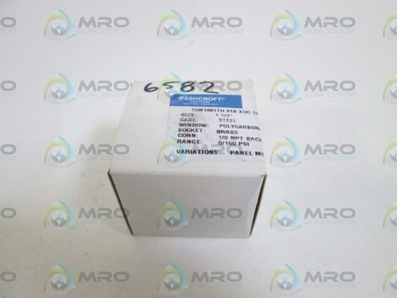 ASHCROFT 15W1001TH01BXUC-160# PRESSURE GAUGE 0-160PSI  NSMP