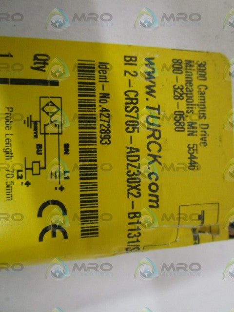 TURCK BI2-CRS705-ADZ30X2-B1131/S34 SENSOR *FACTORY SEALED*