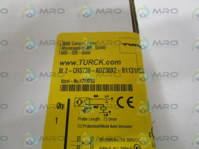 TURCK BI2-CRS730-ADZ30X2-B1131/S34 SENSOR *FACTORY SEALED*