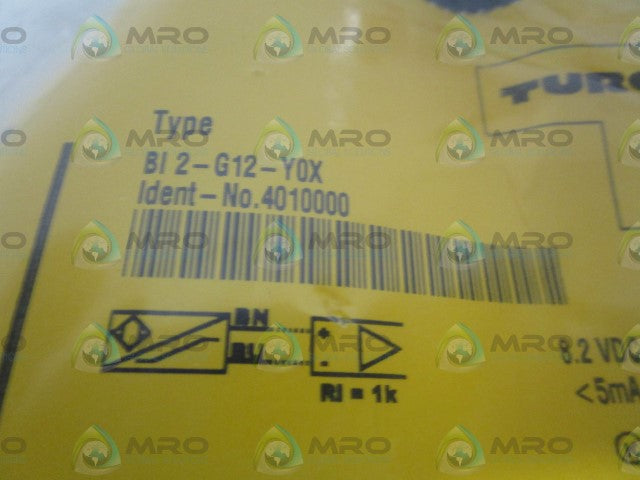 TURCK BI2-G12-Y0X PROXIMITY SENSOR *NEW IN FACTORY BAG*