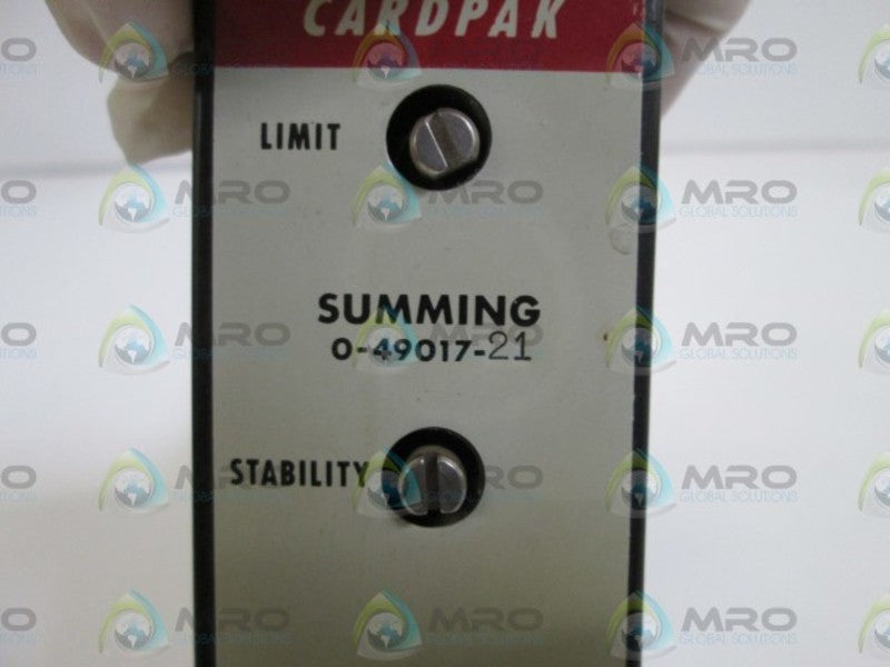 RELIANCE ELECTRIC SUMMING MODULE 0-49017-21  UNMP