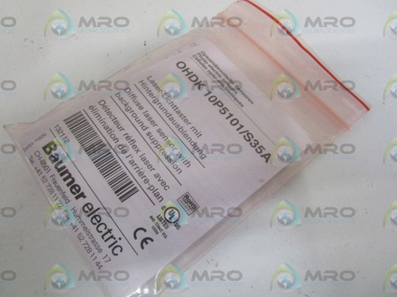 BAUMER OHDK10P5101/S35A PHOTOELECTRIC SENSOR * NEW IN FACTORY BAG *