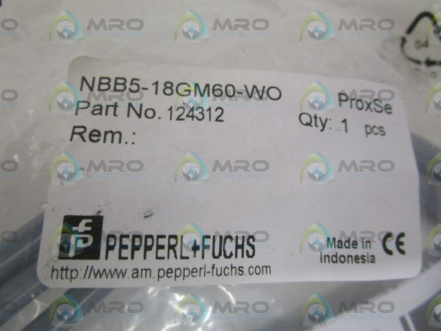 PEPPERL+FUCHS NBB5-18GM60-WO PROXIMITY SENSOR *NEW IN FACTORY BAG*