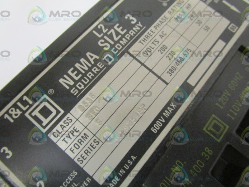 SQUARE D 8536-SEO1S 120V (AS PICTURED)  NSNP