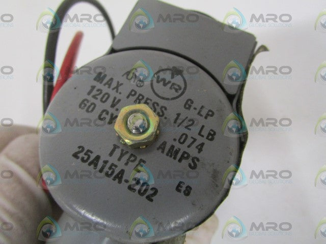 WHITE-RODGERS 25A15A-202 SOLENOID GAS VALVE 120V *NEW NO BOX*