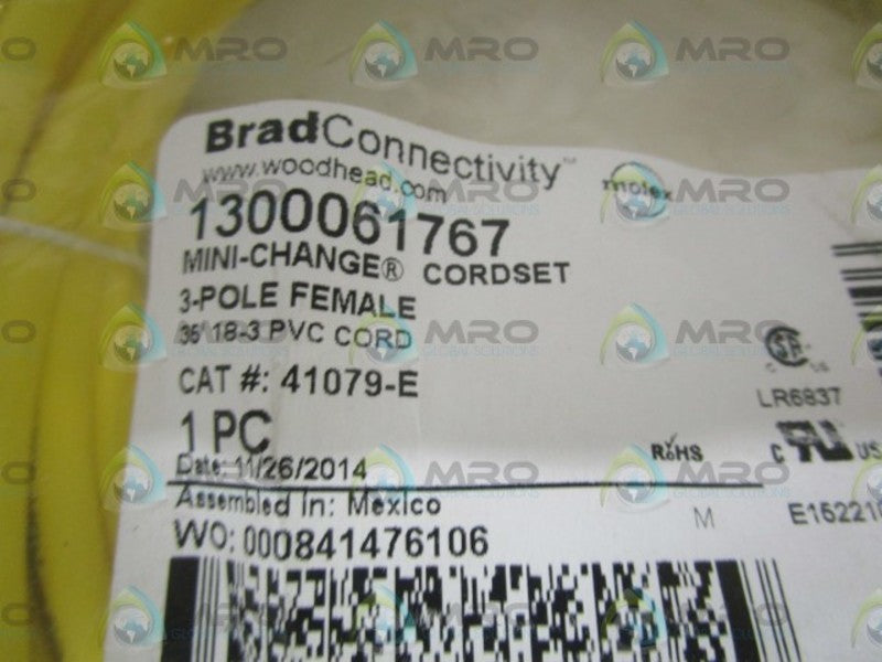 BRAD CONNECTIVITY 41079-E FEMALE CORDSET  NSMP