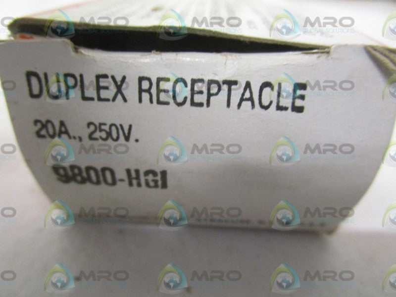 PASS & SEYMOUR 9800-HGI DUPLEX RECEPTACLE *NEW IN BOX*