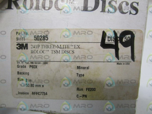 LOT OF 49 3M 50285 ROLOC DISCS *NEW IN BOX*