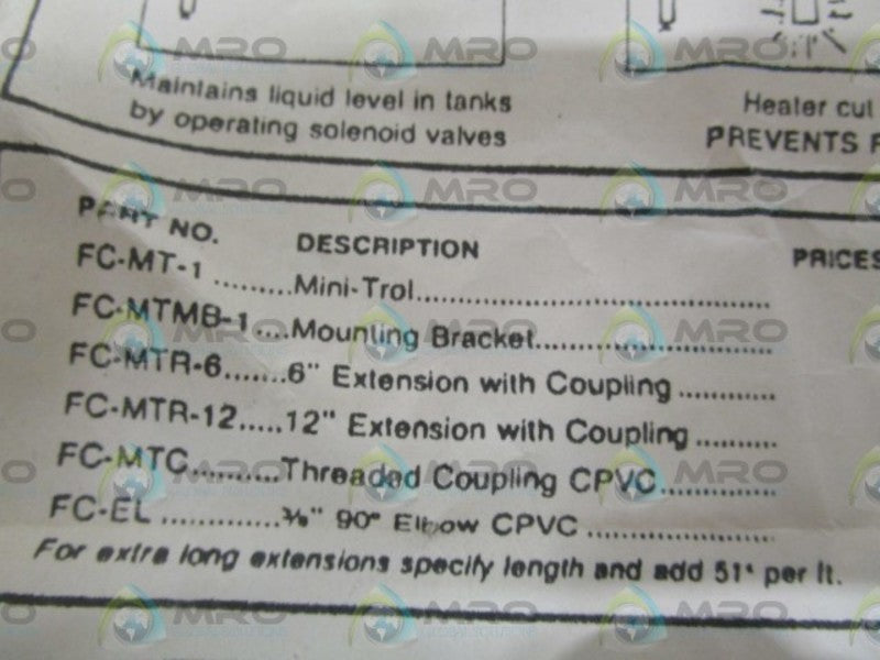FILTER-CHEM FC-MT-1 MINITROL  NSNP