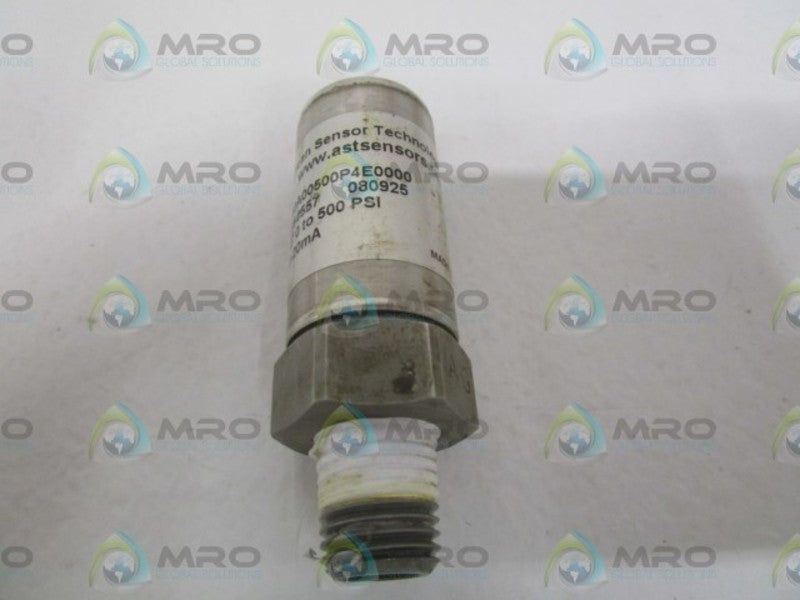 AMERICAN SENSOR TECHNOLOGY 40A00500P4E0000 PRESSURE SENSOR 0-500PSI  UNMP