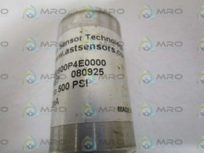 AMERICAN SENSOR TECHNOLOGY 40A00500P4E0000 PRESSURE SENSOR 0-500PSI  UNMP