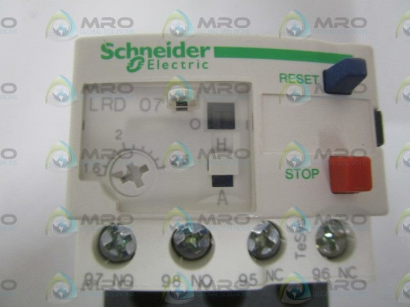 SCHNEIDER ELECTRIC LRD07 OVERLOAD RELAY 1.6-2.5A (AS PICTURED) *NEW NO BOX*
