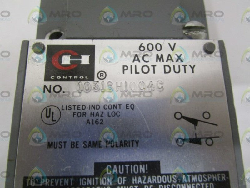 CUTLER-HAMMER 10316H1004C LIMIT SWITCH  UNMP