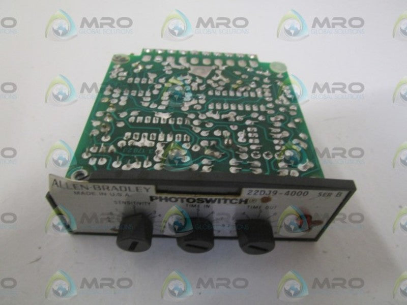 INDUSTRIAL SPARE PART 22DJ9-4000 SER. B PHOTOELECTRIC TIME DELAY (AS PICTURED)  UNMP
