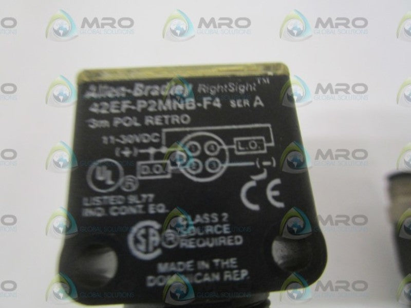 ALLEN BRADLEY 42EF-P2MNB-F4 SER. A PHOTOELECTRIC SENSOR  UNMP