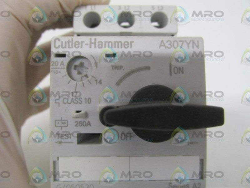 CUTLER-HAMMER A307YN MANUAL MOTOR PROTECTOR 14-20 (AS PICTURED)  NSMP