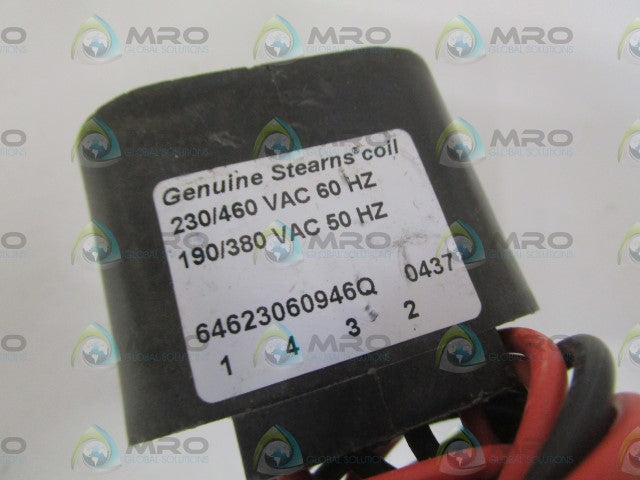 STEARNS 64623060946Q COIL 230/460VAC 190/380 VAC *NEW NO BOX*