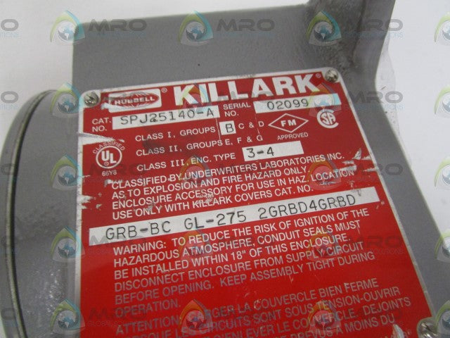 KILLARK SPJ25140-A ELECTO SENSORS SPEED SWITCH *USED*