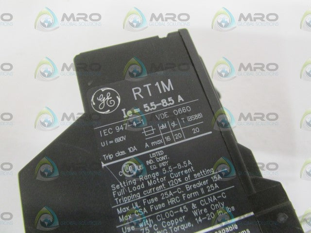 GENERAL ELECTRIC RT1M OVERLOAD RELAY 5,5-8,5A *USED*