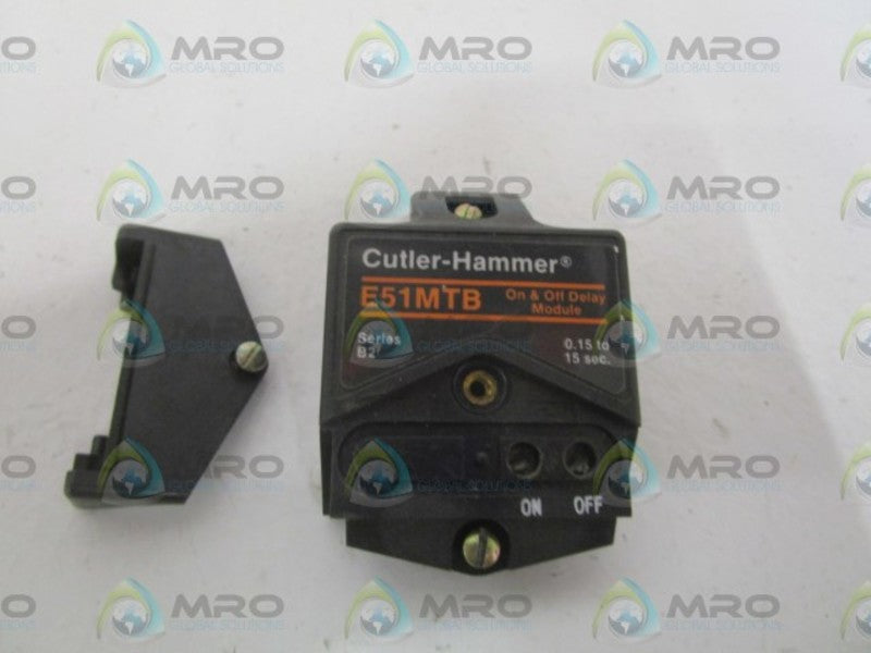 CUTLER-HAMMER E51MTB SER. B2 ON & OFF DELAY MODULE  UNMP