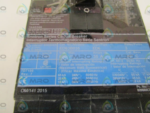 SIEMENS ED63B035 CIRCUIT BREAKER *NEW NO BOX*