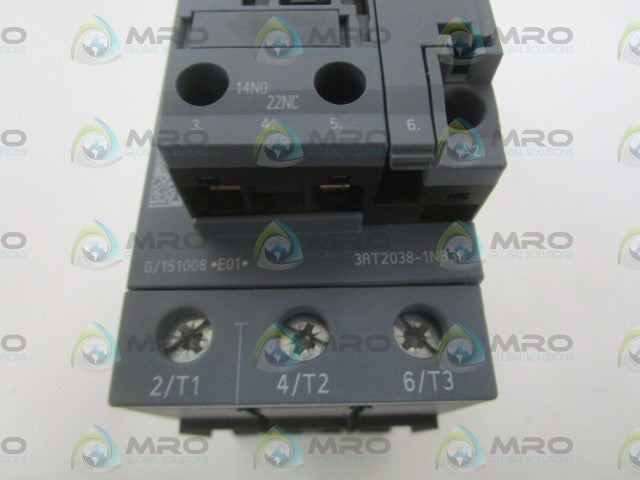SIEMENS 3RT2038-1NB30 CONTACTOR *USED*