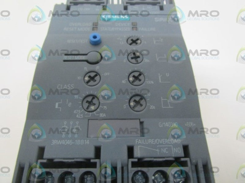 SIEMENS 3RW4046-1BB14 SOFT STARTER (AS PICTURED) *NEW NO BOX*