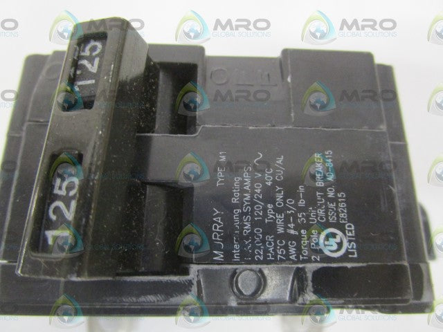 MURRAY MBK125M 1POLE 125A CIRCUIT BREAKER  *NEW NO BOX*