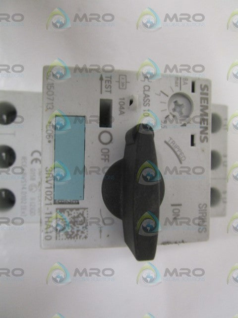 SIEMENS 3RV1021-1HA10 MOTOR STARTER PROTECTOR 5,5-8A (AS PICTURED) *NEW NO BOX*