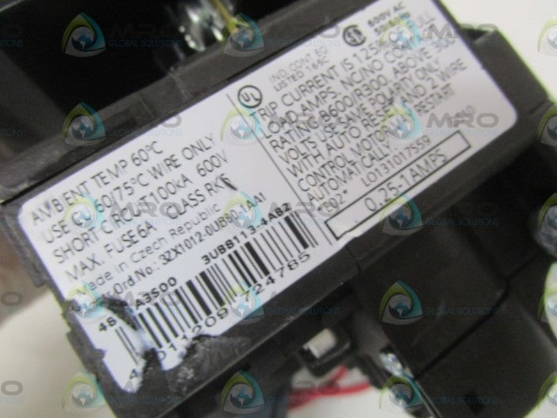 SIEMENS 14BU+32A W/ 75D73070F W/ 3UB8113-4AB2 (AS PICTURED)  NSNP