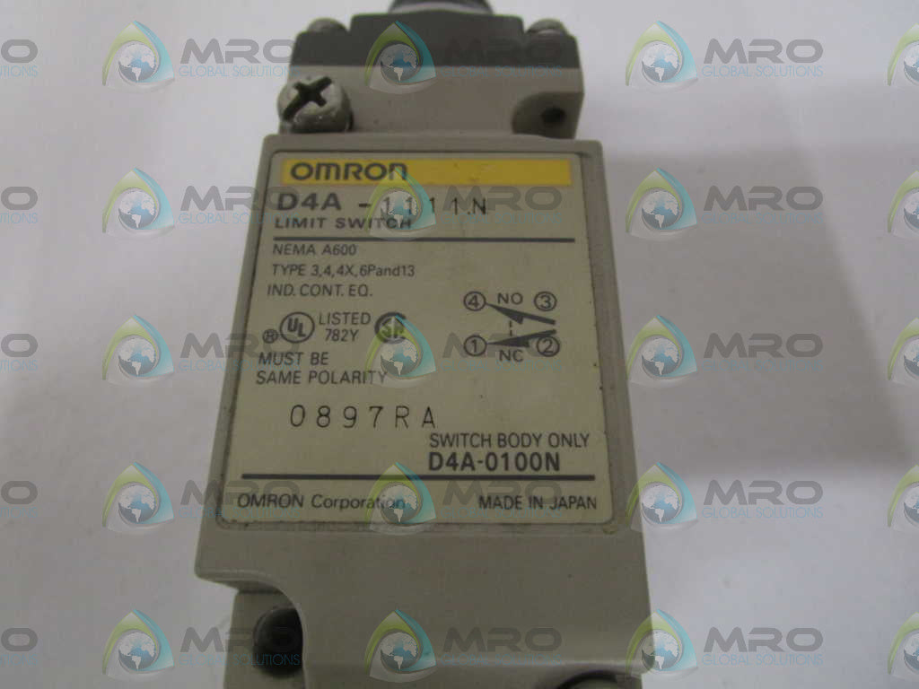OMRON D4A-1111N LIMIT SWITCH *USED*