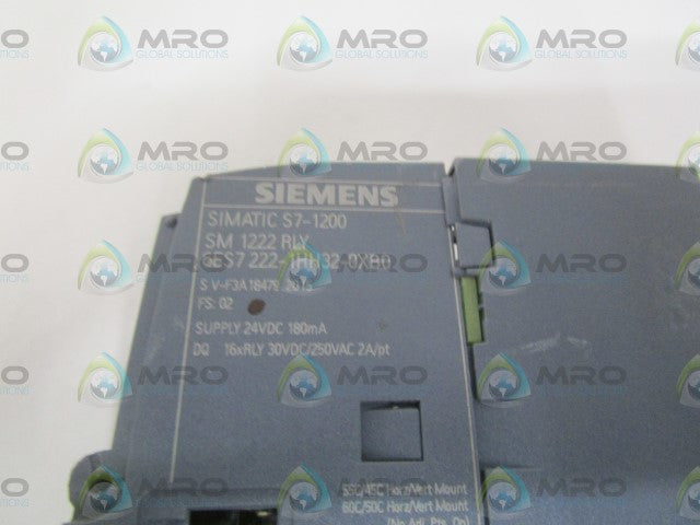 SIEMENS 6ES7222-1HH32-0XB0 OUTPUT RELAY (MISSING DOORS) *NEW NO BOX*