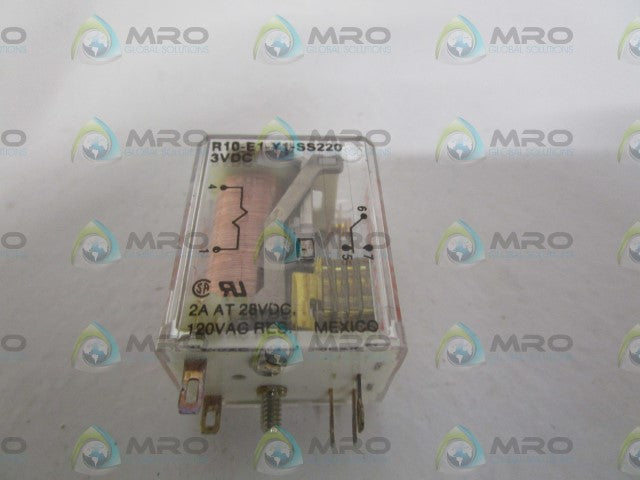 POTTER & BRUMFIELD R10-E1-Y1-SS220 RELAY 3VDC *USED*