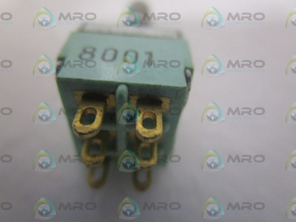 ALCO SWITCH MTL-206PA TOGGLE SWITCH LOCK-IN  UNMP