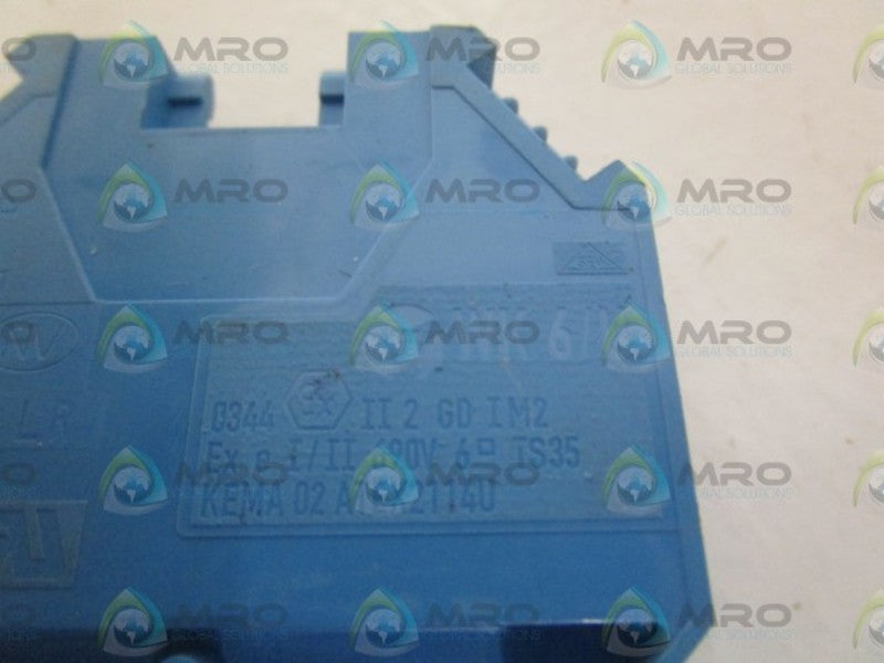 WIELAND ELECTRIC WK6/U TERMINAL BLOCK  NSNP