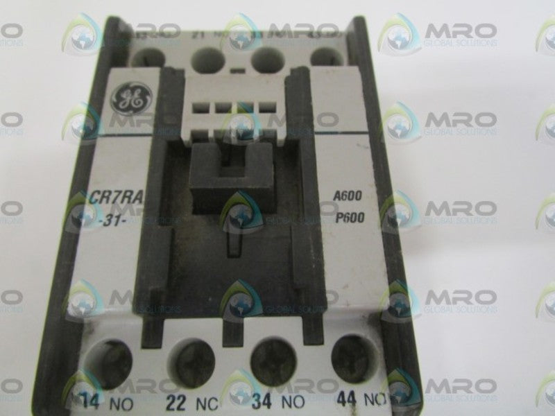 GENERAL ELECTRIC CR7RA31 RELAY *USED*