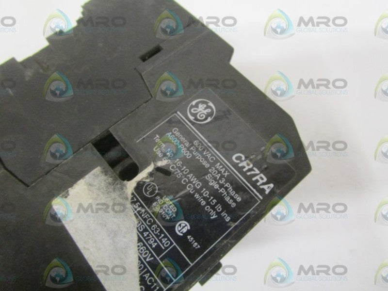 GENERAL ELECTRIC CR7RA31 RELAY *USED*