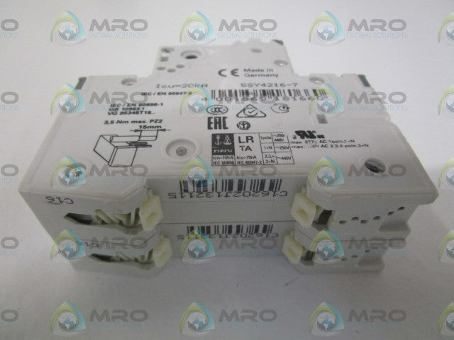 SIEMENS 5SY4216-7 CIRCUIT BREAKER 440V (CHIPPED) *NEW NO BOX*