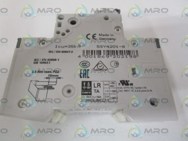 SIEMENS 5SY4201-8 CIRCUIT BREAKER 400V *NEW NO BOX*