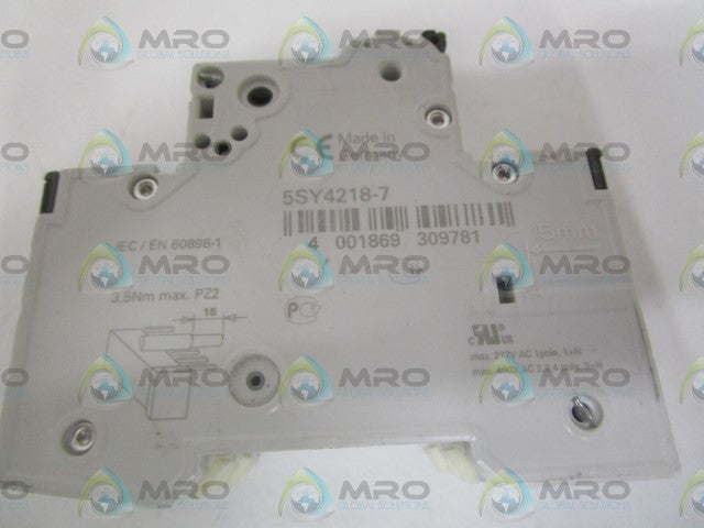 SIEMENS 5SY4218-7 CIRCUIT BREAKER 400V *NEW NO BOX*
