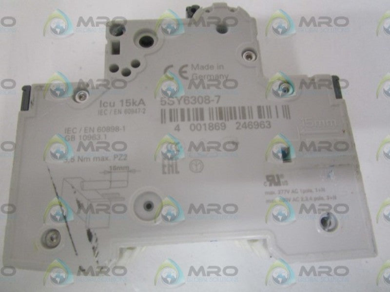 SIEMENS 5SY6308-7 CIRCUIT BREAKER 400V *NEW NO BOX*