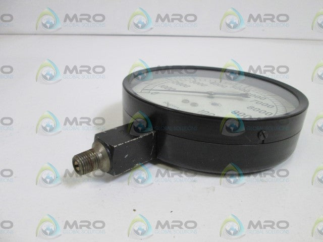 MARSH HYDRUALIC GAUGE 0-10,000 PSI *USED*